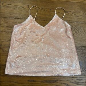 Ever New Light Pink Sequin Camisole